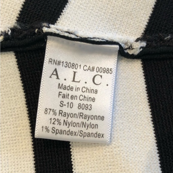 A.L.C. Campbell Striped Skirt Black White Size S - Picture 9 of 14